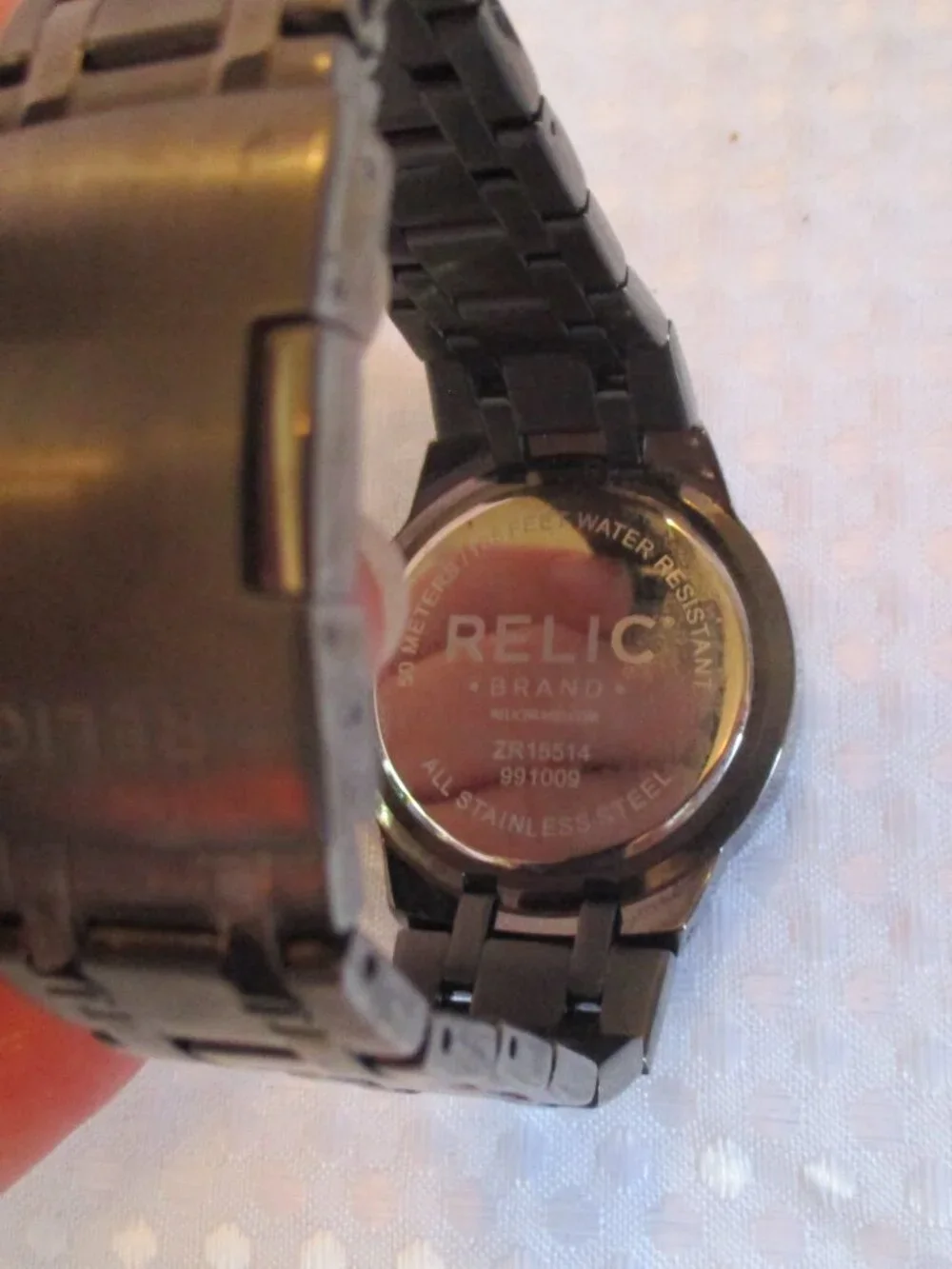 NWT 2010 Relic Garret Men ZR15514 Fashion Day Date Quartz 41mm H24 Watch